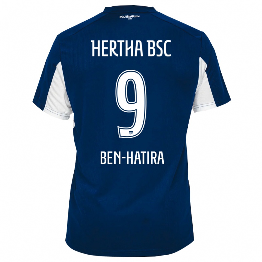 נשים Aslam Ben-Hatira #9 לבן כחול ג'רזי ביתית 2025/26 חולצה קצרה