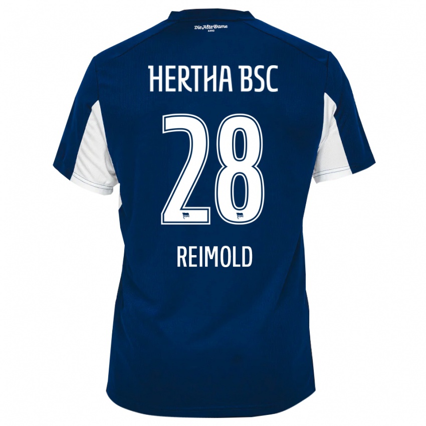 נשים לוטה ריימולד #28 לבן כחול ג'רזי ביתית 2025/26 חולצה קצרה