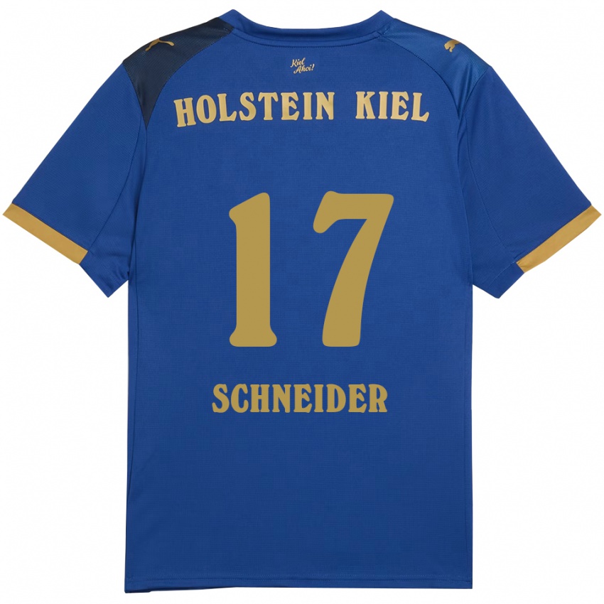 נשים Aaron Schneider #17 כחול זהב ג'רזי ביתית 2025/26 חולצה קצרה