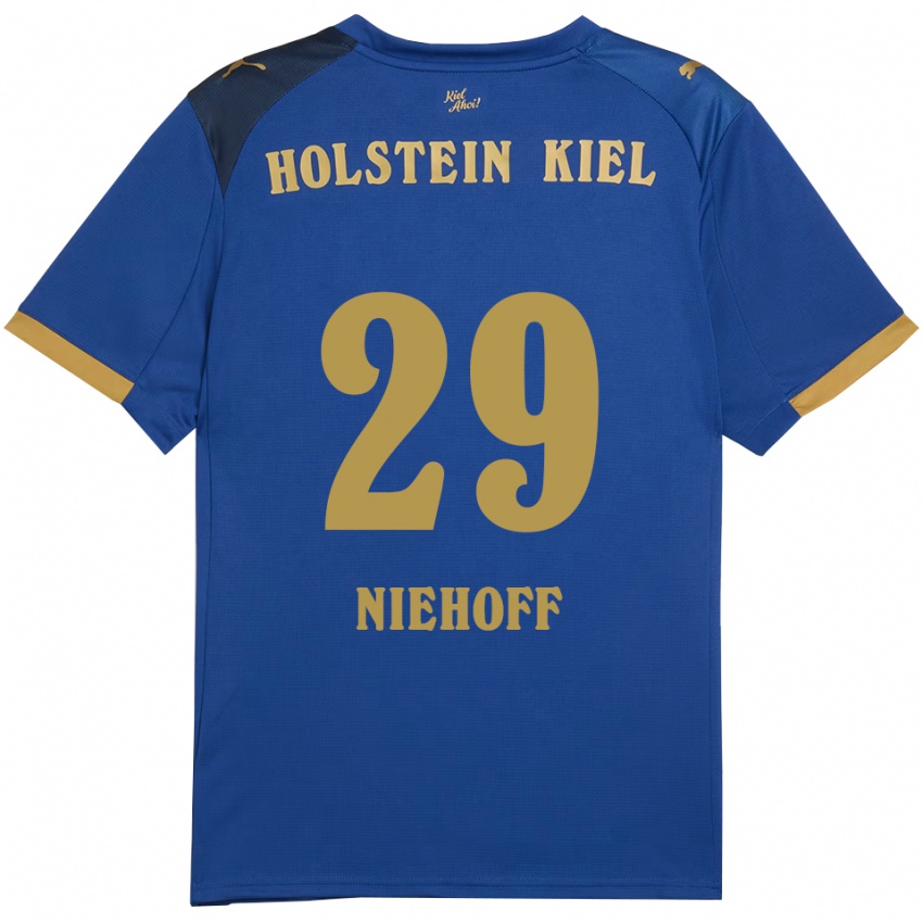 נשים ניקלאס ניהוף #29 כחול זהב ג'רזי ביתית 2025/26 חולצה קצרה