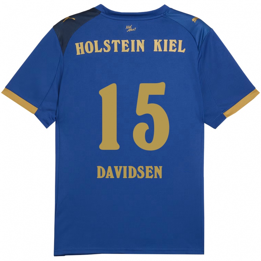 נשים קספר דוידסן #15 כחול זהב ג'רזי ביתית 2025/26 חולצה קצרה