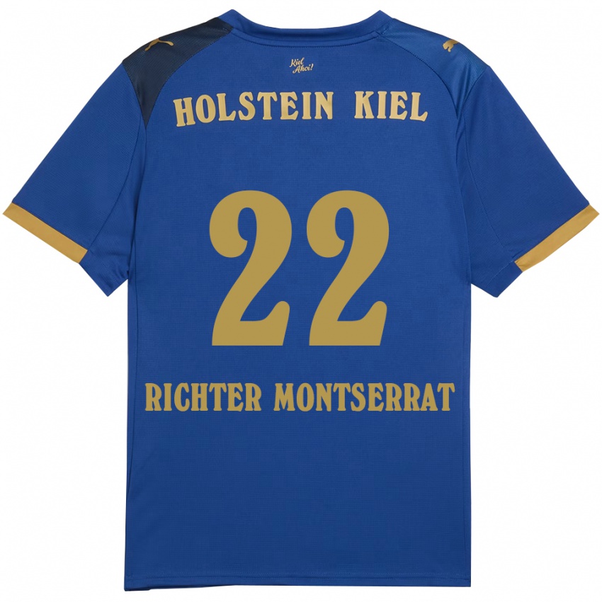 נשים מארק ריכטר מונטסראט #22 כחול זהב ג'רזי ביתית 2025/26 חולצה קצרה
