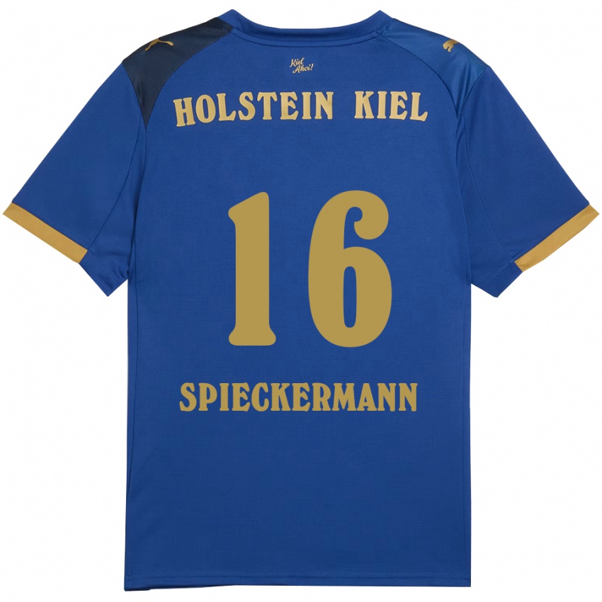 נשים טים ספיקרמן #16 כחול זהב ג'רזי ביתית 2025/26 חולצה קצרה