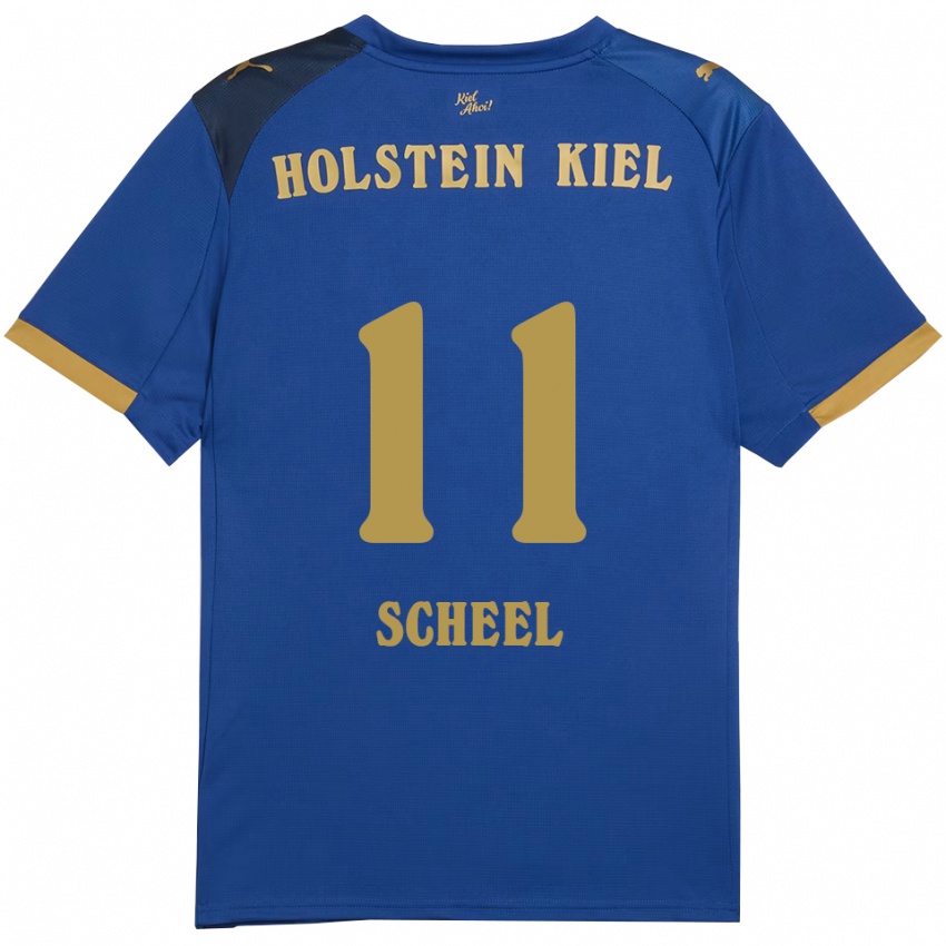 נשים Moritz Scheel #11 כחול זהב ג'רזי ביתית 2025/26 חולצה קצרה