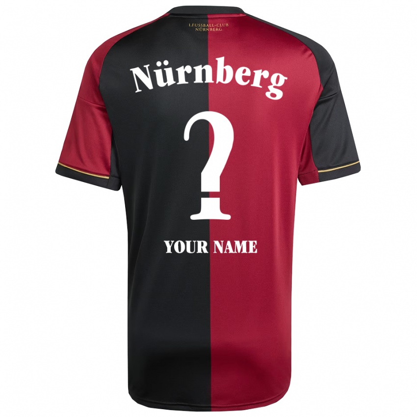 נשים השם שלך #0 בורדו שחור ג'רזי ביתית 2025/26 חולצה קצרה