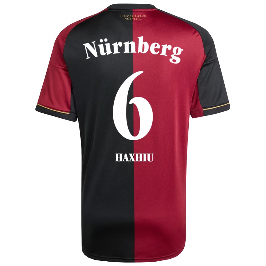 נשים Lion Haxhiu #6 בורדו שחור ג'רזי ביתית 2025/26 חולצה קצרה