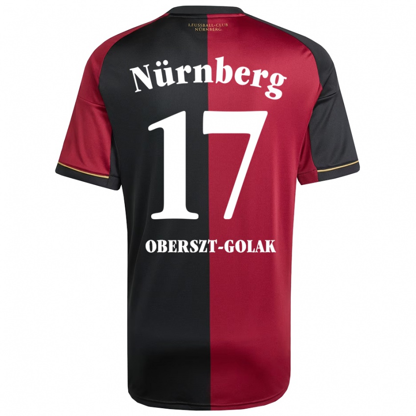 נשים Karol Oberszt-Golak #17 בורדו שחור ג'רזי ביתית 2025/26 חולצה קצרה