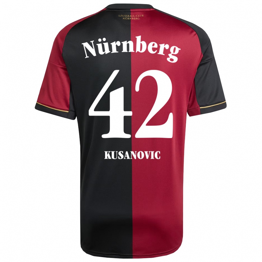 נשים טינו קוסאנוביץ׳ #42 בורדו שחור ג'רזי ביתית 2025/26 חולצה קצרה