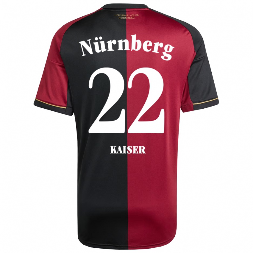 נשים Noel Kaiser #22 בורדו שחור ג'רזי ביתית 2025/26 חולצה קצרה