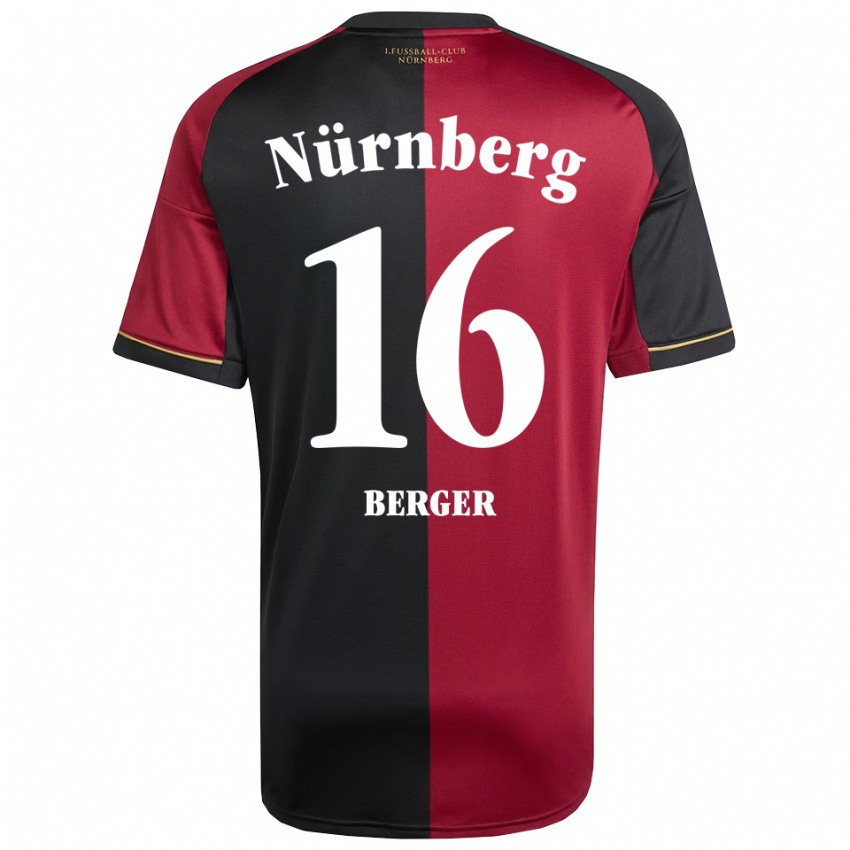 נשים Tim Berger #16 בורדו שחור ג'רזי ביתית 2025/26 חולצה קצרה