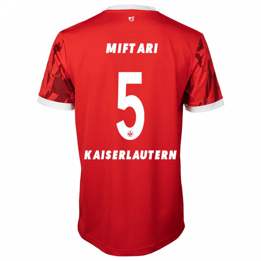 נשים דריני מיפטארי #5 אדום לבן ג'רזי ביתית 2025/26 חולצה קצרה