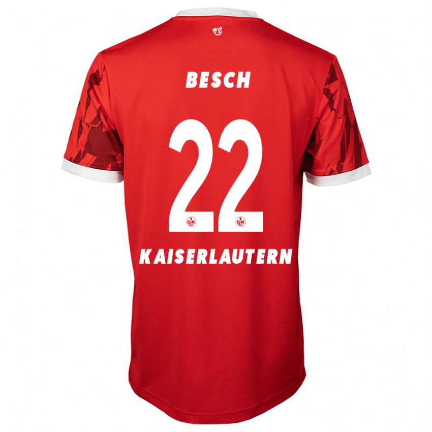 נשים פיליפ בש #22 אדום לבן ג'רזי ביתית 2025/26 חולצה קצרה