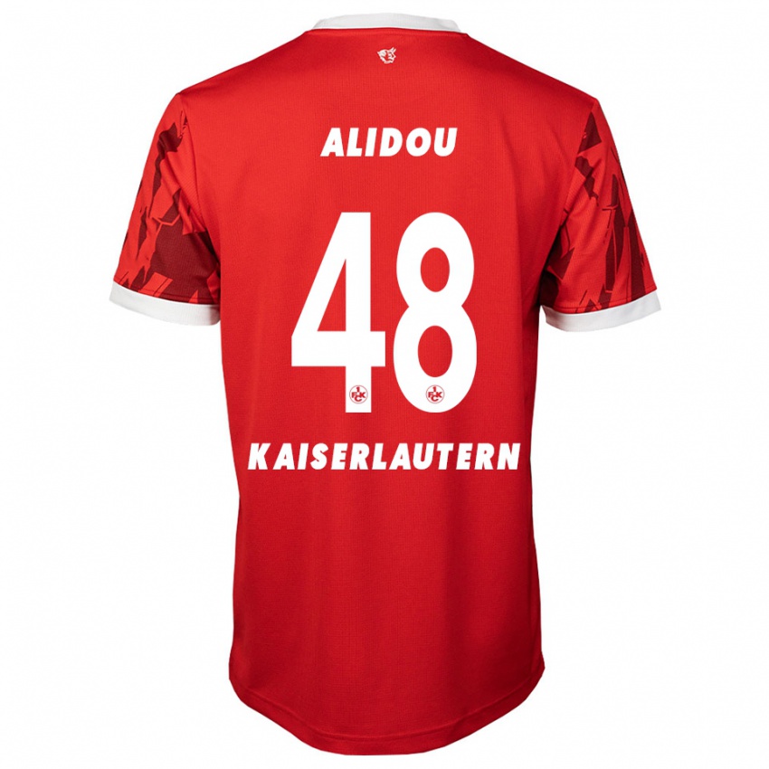 נשים פארידה אלידו #48 אדום לבן ג'רזי ביתית 2025/26 חולצה קצרה
