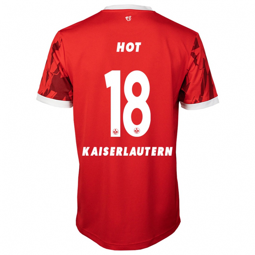 נשים אוזן הוט #18 אדום לבן ג'רזי ביתית 2025/26 חולצה קצרה