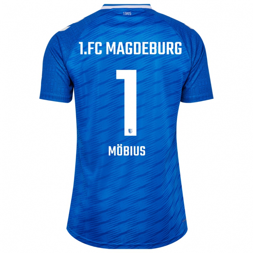 נשים Tjark Möbius #1 כחול לבן ג'רזי ביתית 2025/26 חולצה קצרה