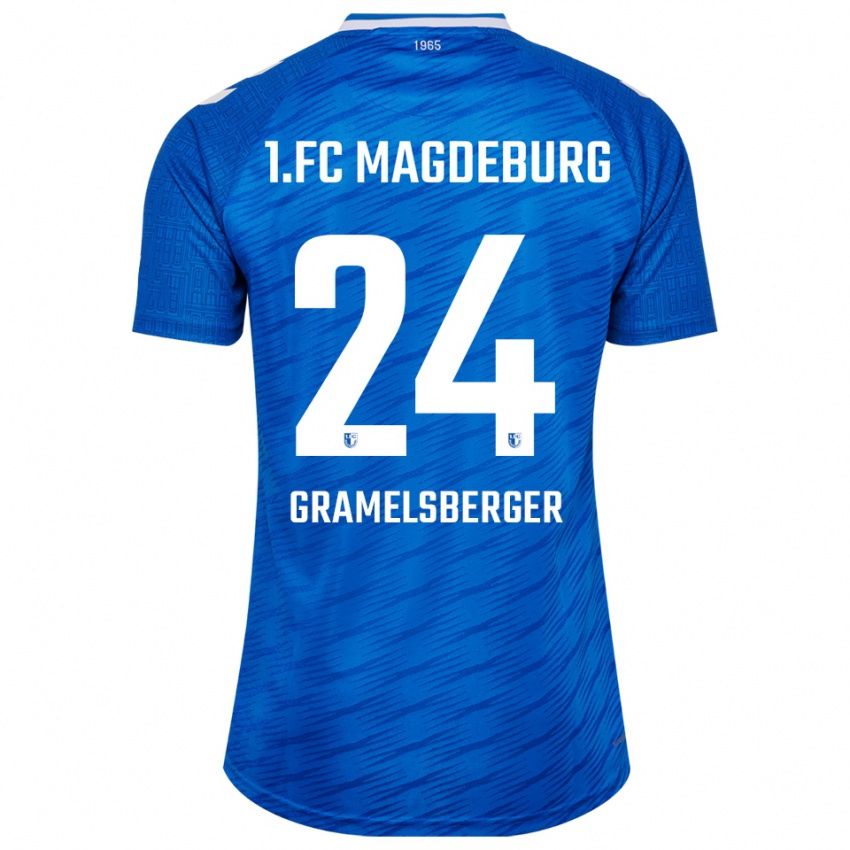 נשים לנרט גרמלסברגר #24 כחול לבן ג'רזי ביתית 2025/26 חולצה קצרה