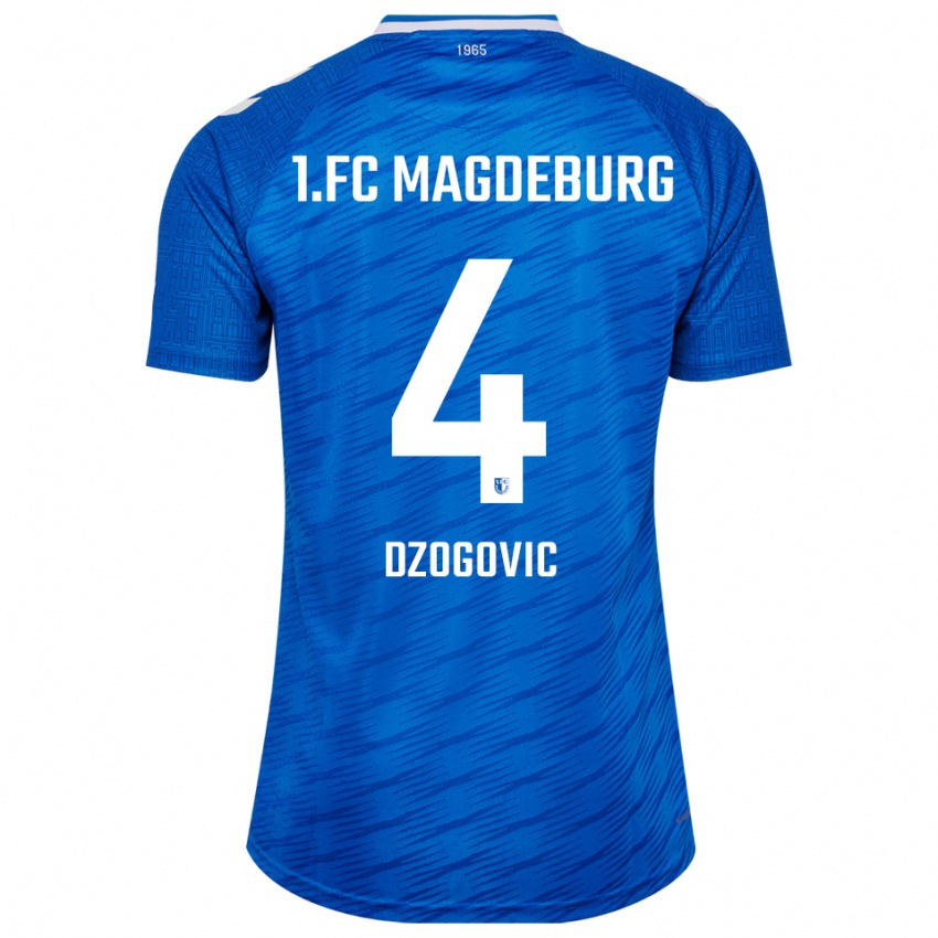 נשים אלדין דז'וגוביץ' #4 כחול לבן ג'רזי ביתית 2025/26 חולצה קצרה