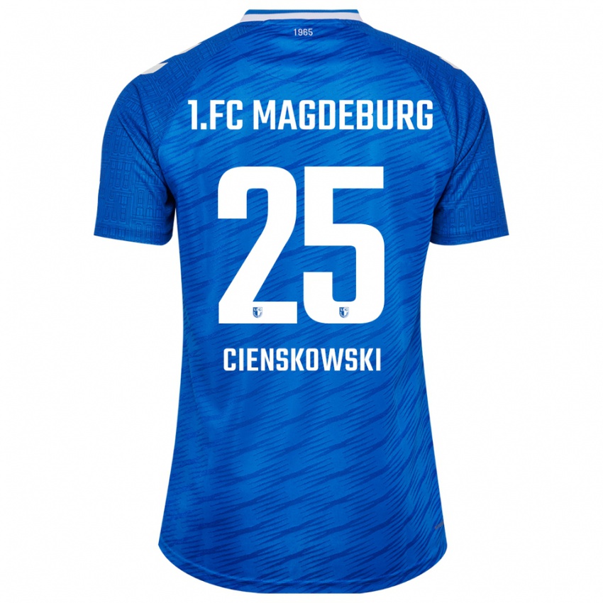 נשים Amy Cienskowski #25 כחול לבן ג'רזי ביתית 2025/26 חולצה קצרה