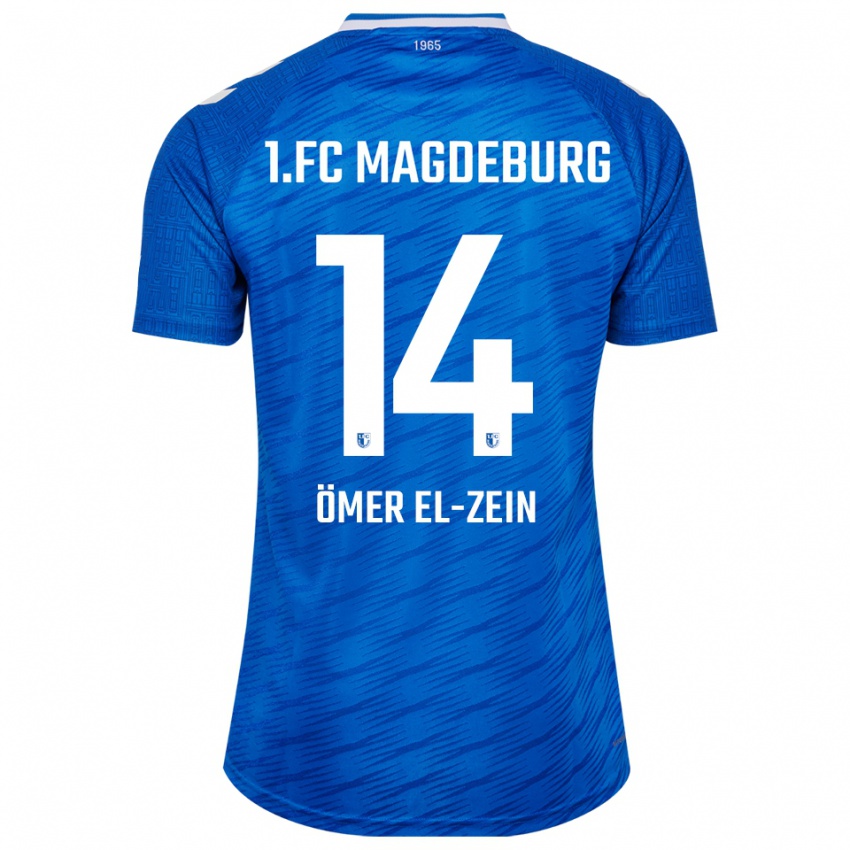 נשים אבו-בקיר אל-זן #14 כחול לבן ג'רזי ביתית 2025/26 חולצה קצרה