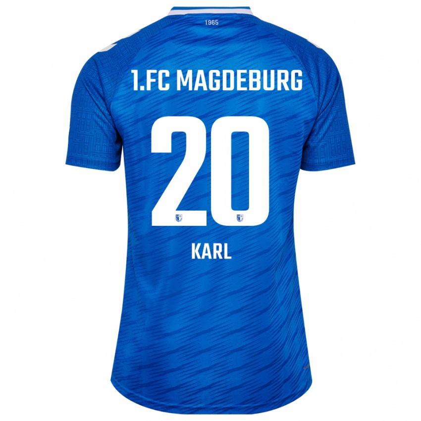 נשים Emma Karl #20 כחול לבן ג'רזי ביתית 2025/26 חולצה קצרה