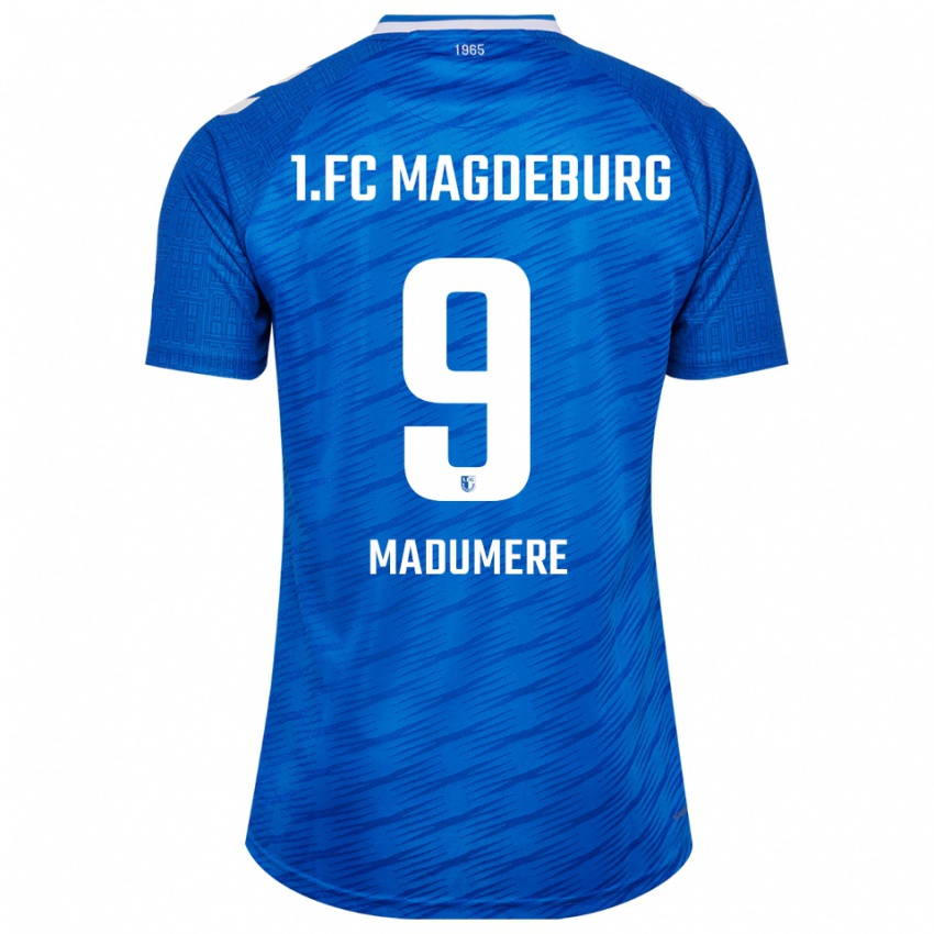 נשים Kingsley Madumere #9 כחול לבן ג'רזי ביתית 2025/26 חולצה קצרה