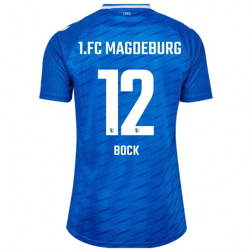 נשים Armin Bock #12 כחול לבן ג'רזי ביתית 2025/26 חולצה קצרה