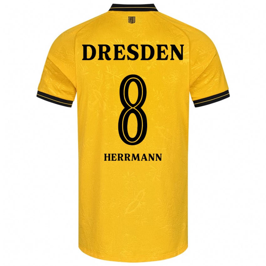 נשים לוקה הרמן #8 צהוב שחור ג'רזי ביתית 2025/26 חולצה קצרה