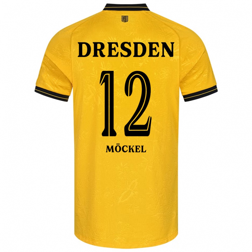 נשים Richard Möckel #12 צהוב שחור ג'רזי ביתית 2025/26 חולצה קצרה