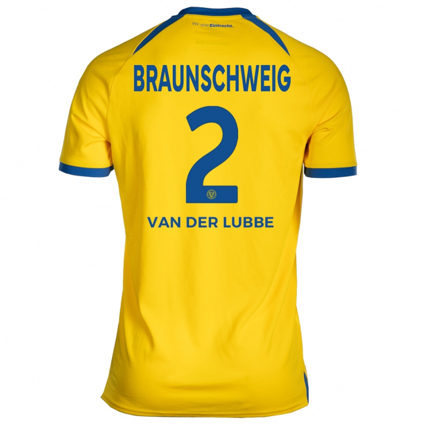 נשים אנריק ואן דר לובה #2 צהוב כחול ג'רזי ביתית 2025/26 חולצה קצרה