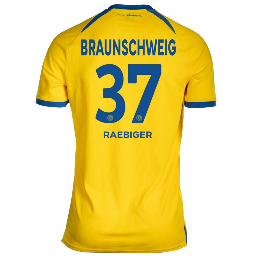 נשים Sidney Raebiger #37 צהוב כחול ג'רזי ביתית 2025/26 חולצה קצרה