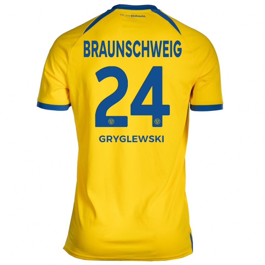 נשים Milan Gryglewski #24 צהוב כחול ג'רזי ביתית 2025/26 חולצה קצרה