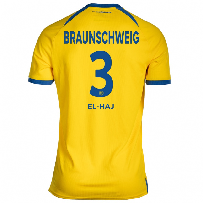 נשים Basim El-Haj #3 צהוב כחול ג'רזי ביתית 2025/26 חולצה קצרה