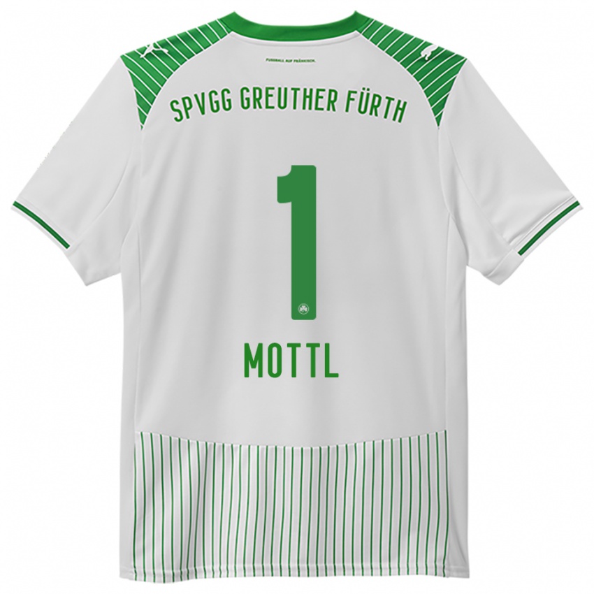 נשים יאן מוטל #1 לבן ירוק ג'רזי ביתית 2025/26 חולצה קצרה