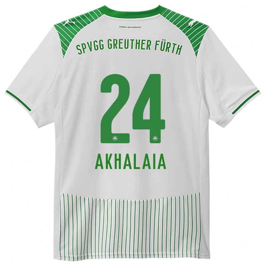 נשים Lado Akhalaia #24 לבן ירוק ג'רזי ביתית 2025/26 חולצה קצרה