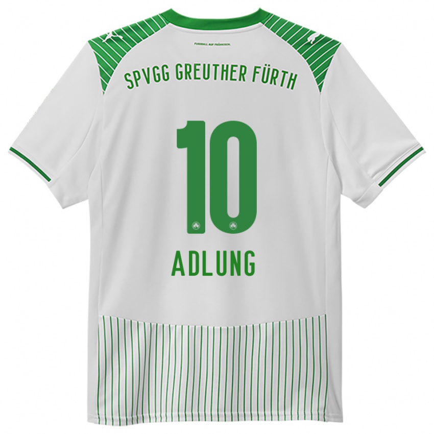 נשים דניאל אדלונג #10 לבן ירוק ג'רזי ביתית 2025/26 חולצה קצרה