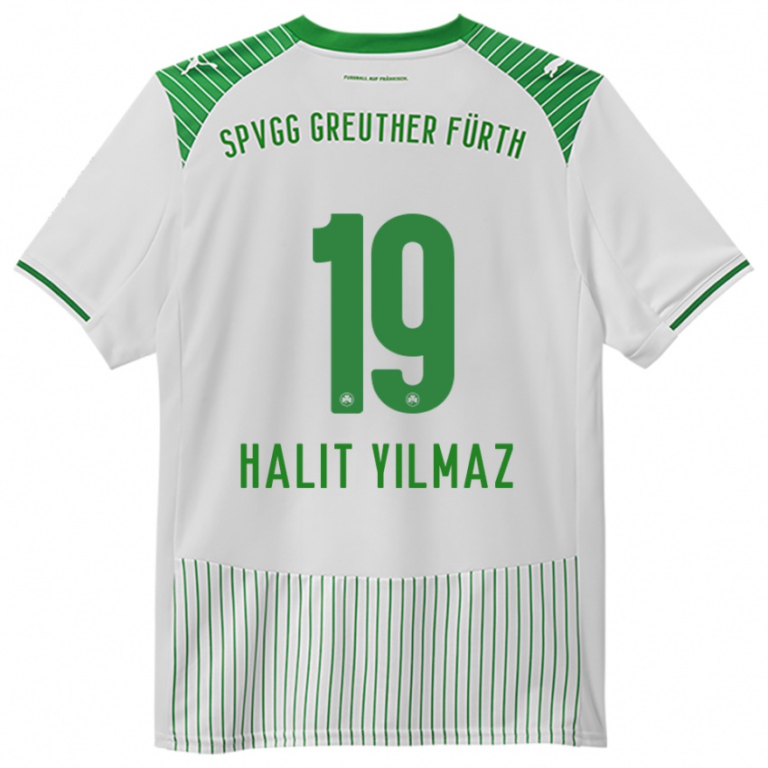 נשים הליט יילמאז #19 לבן ירוק ג'רזי ביתית 2025/26 חולצה קצרה