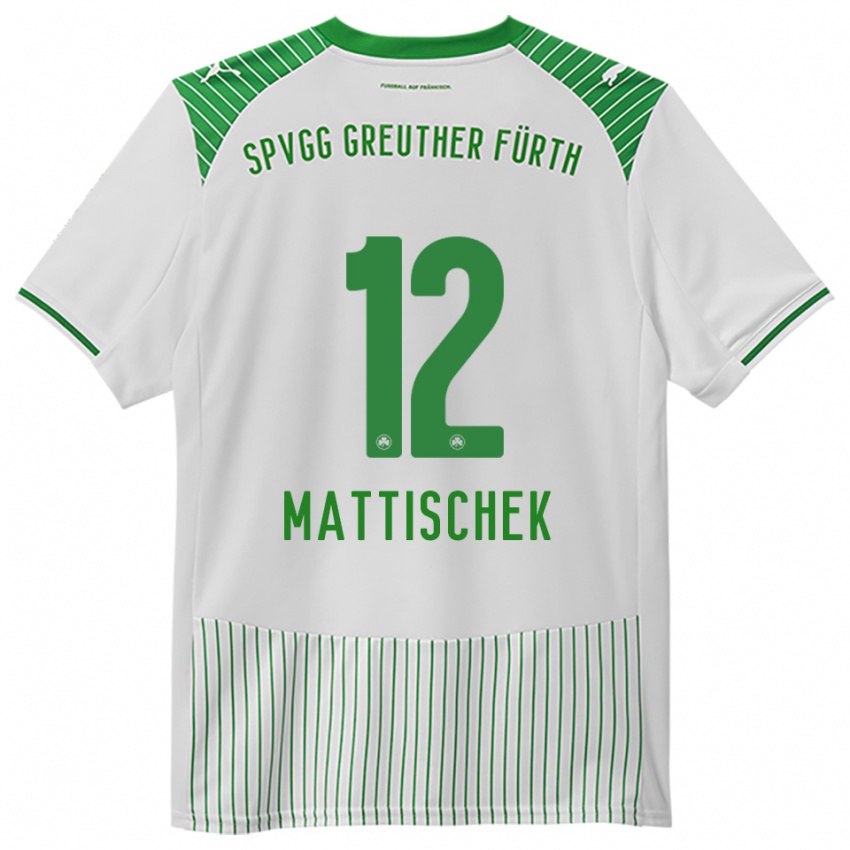 נשים Jakob Mattischek #12 לבן ירוק ג'רזי ביתית 2025/26 חולצה קצרה