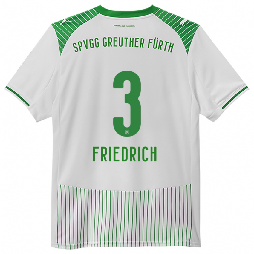 נשים Niklas Friedrich #3 לבן ירוק ג'רזי ביתית 2025/26 חולצה קצרה