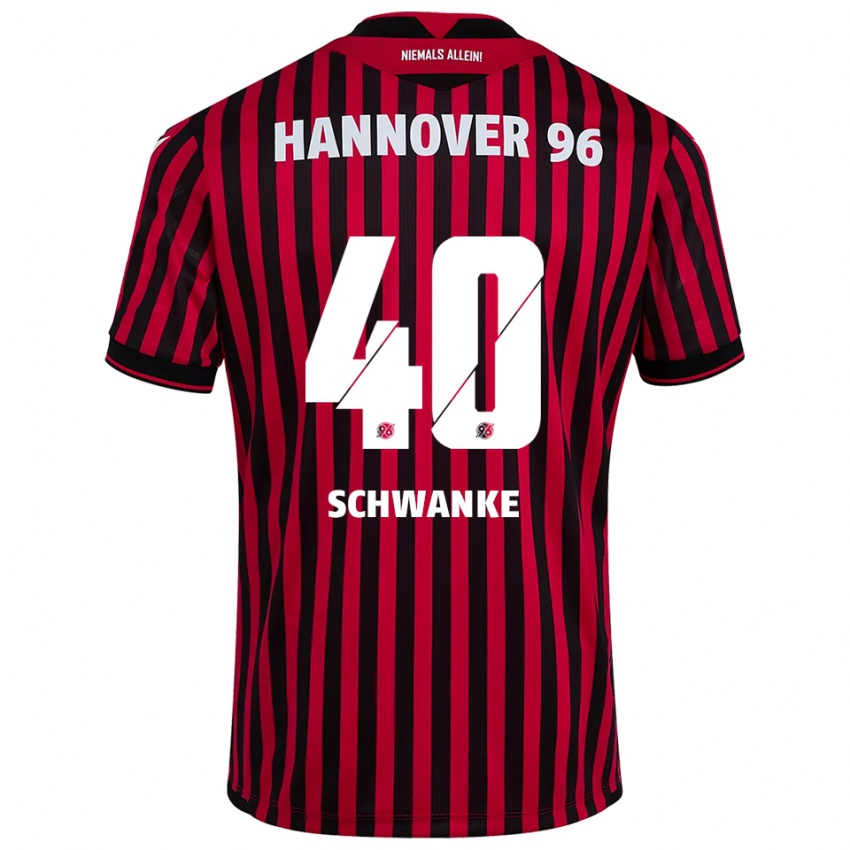 נשים יונס וורנר שוואנקה #40 אדום שחור ג'רזי ביתית 2025/26 חולצה קצרה