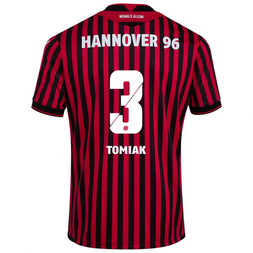 נשים בוריס טומיאק #3 אדום שחור ג'רזי ביתית 2025/26 חולצה קצרה