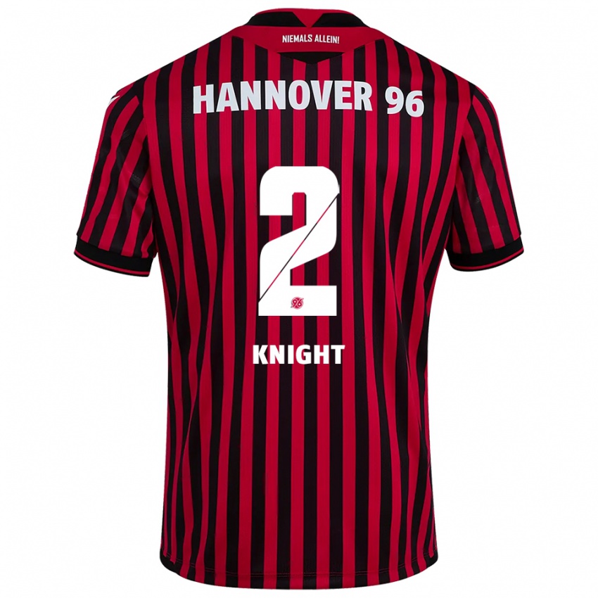 נשים ג'וש נייט #2 אדום שחור ג'רזי ביתית 2025/26 חולצה קצרה