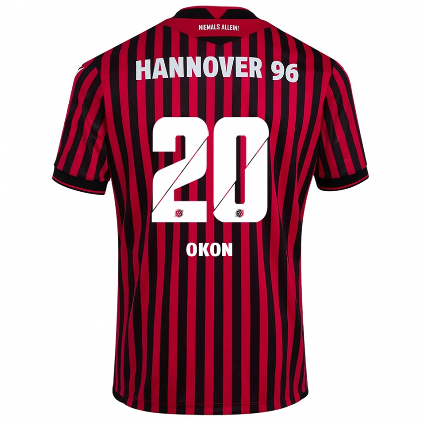 נשים איימה אוקון #20 אדום שחור ג'רזי ביתית 2025/26 חולצה קצרה