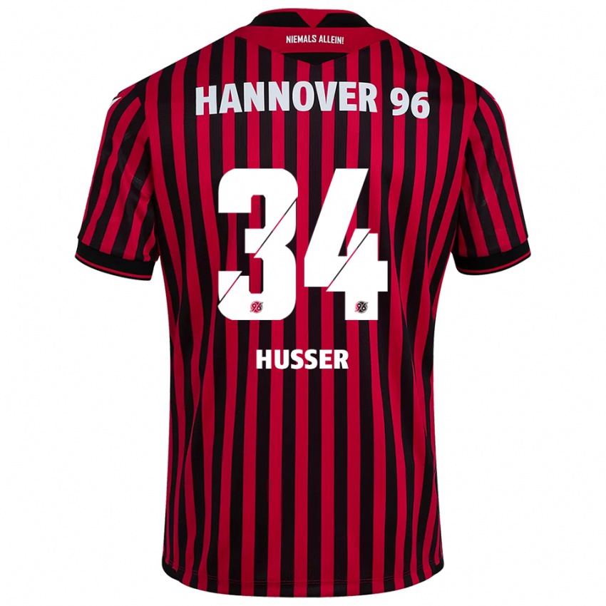 נשים דניס האסר #34 אדום שחור ג'רזי ביתית 2025/26 חולצה קצרה