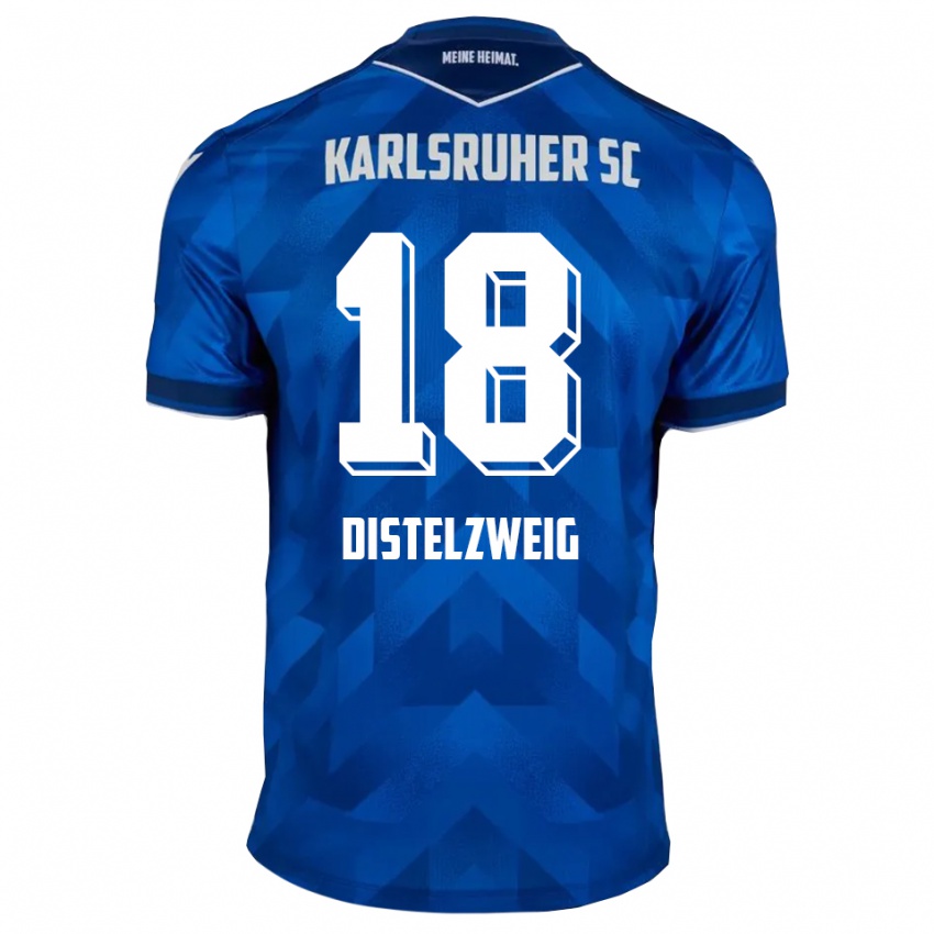 נשים ג׳אקוב דיסטלצוויג #18 כחול לבן ג'רזי ביתית 2025/26 חולצה קצרה