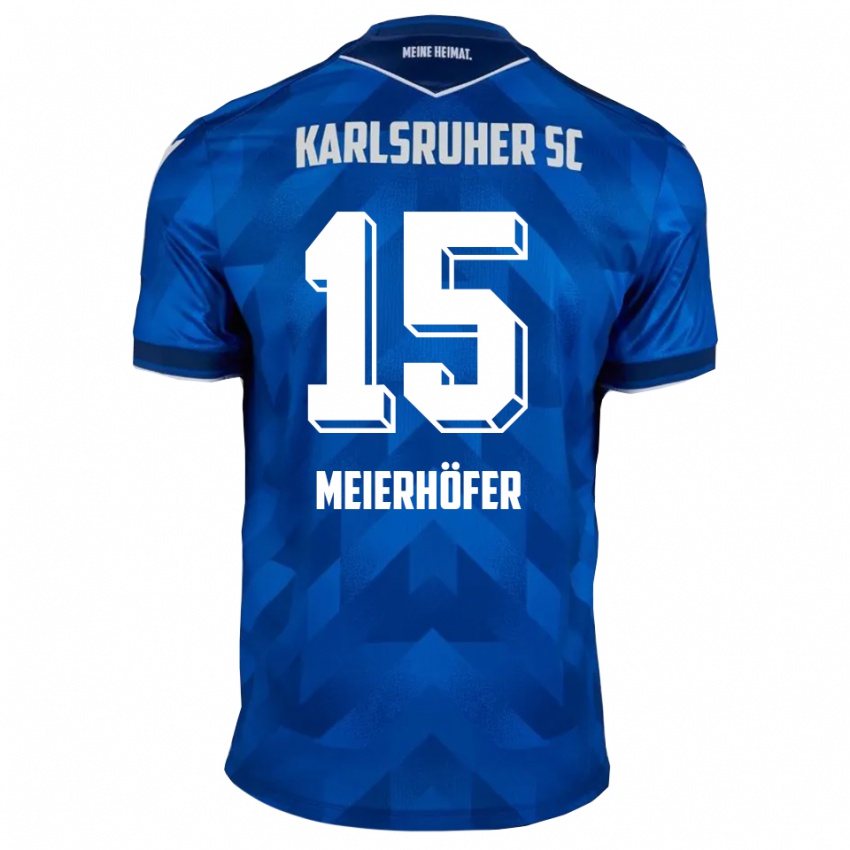 נשים Luis Meierhöfer #15 כחול לבן ג'רזי ביתית 2025/26 חולצה קצרה