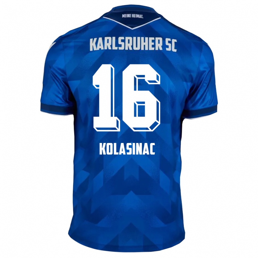 נשים Ajdin Kolasinac #16 כחול לבן ג'רזי ביתית 2025/26 חולצה קצרה