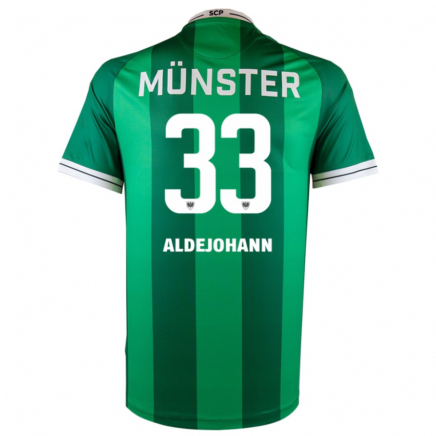 נשים Sören Aldejohann #33 ירוק לבן ג'רזי ביתית 2025/26 חולצה קצרה