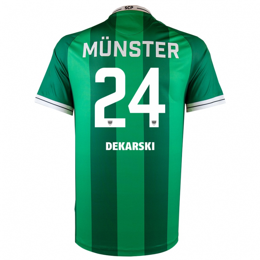 נשים Lasse Dekarski #24 ירוק לבן ג'רזי ביתית 2025/26 חולצה קצרה