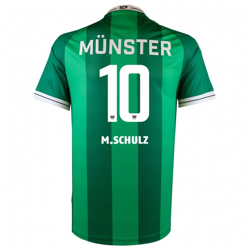 נשים מרווין שולץ #10 ירוק לבן ג'רזי ביתית 2025/26 חולצה קצרה