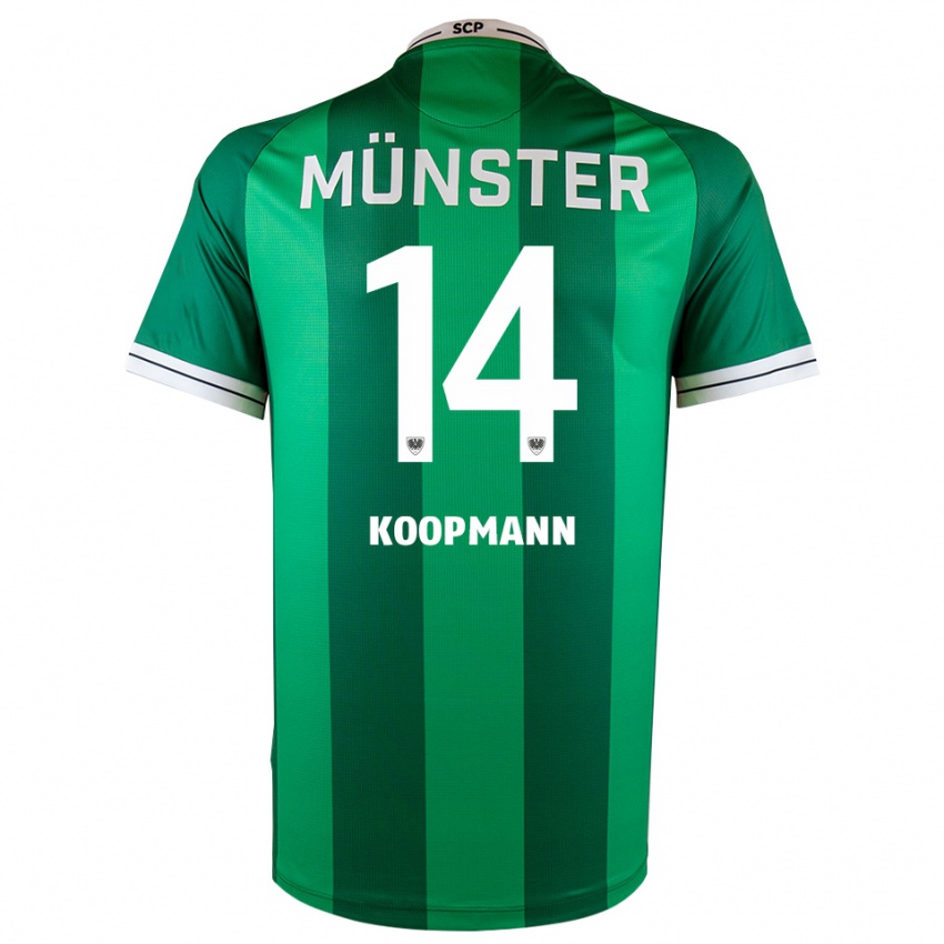 נשים פסקל קופמן #14 ירוק לבן ג'רזי ביתית 2025/26 חולצה קצרה